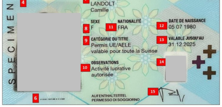 Titre de séjour suisse